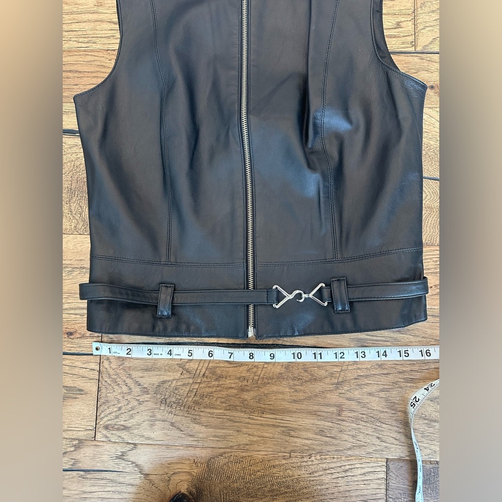 CAbi Black 100% Genuine Leather Vest - Picture 5 of 14